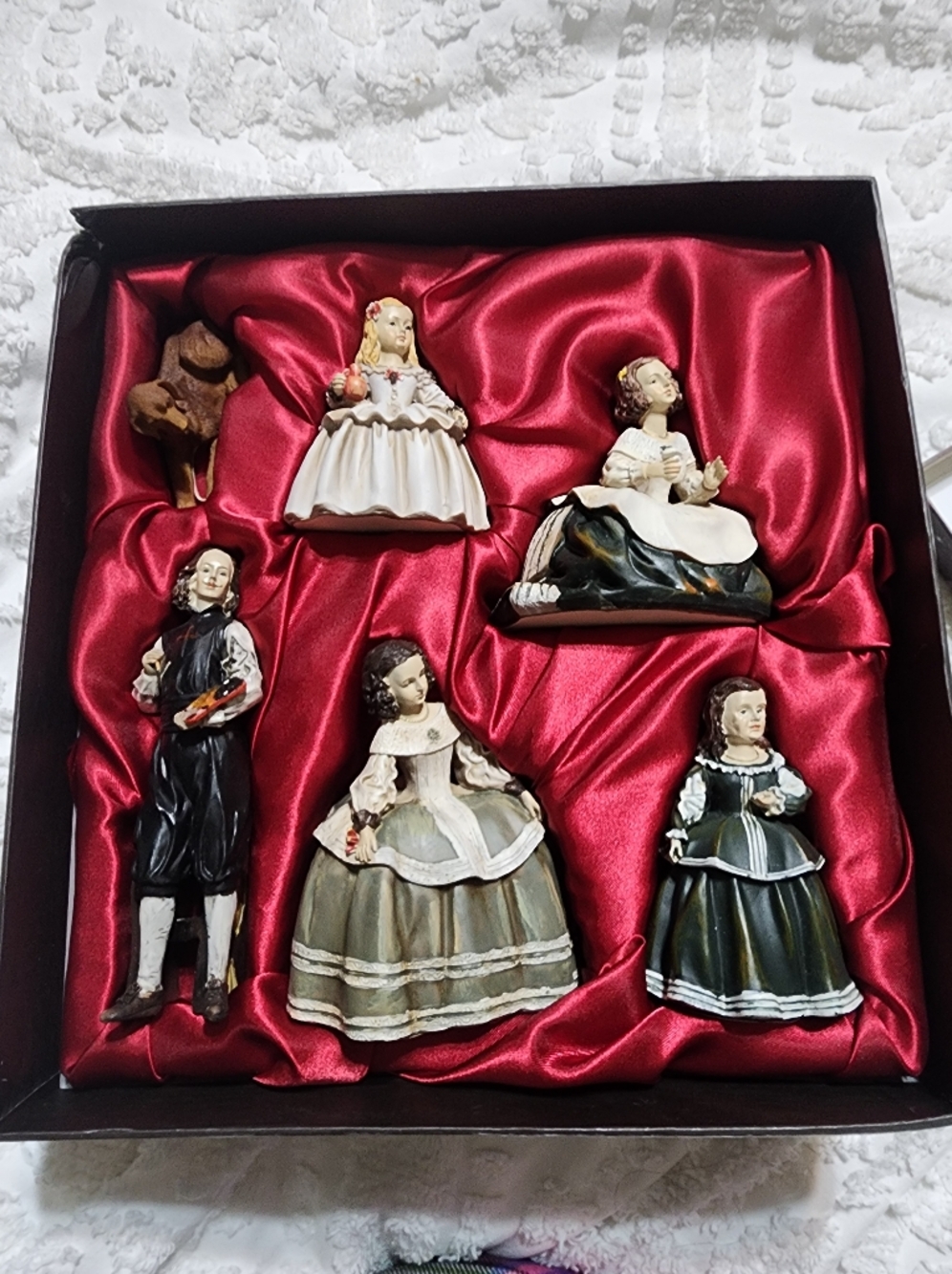Las Meninas 9cm Figurines Based on Painting by Diego Velasquez, Collection of 6